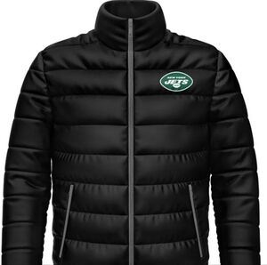 New York Jets Men's Full Zip Puffer Jacket Winter Coat NWT